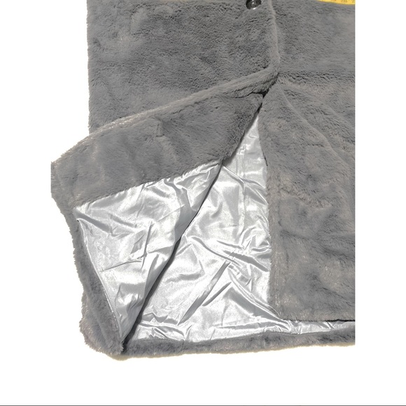 Label Neck Button Up Teddy Coat NWOT - Picture 7 of 8